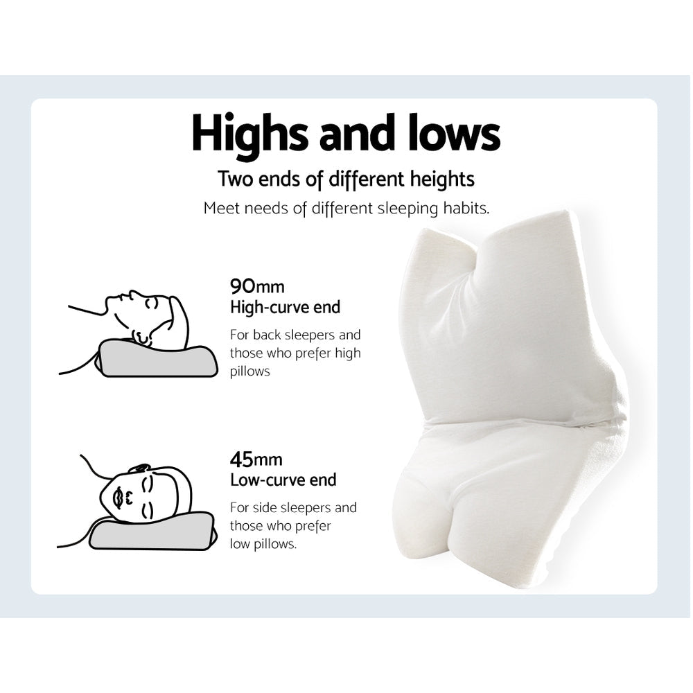 Bedding Memory Foam Contour Pillow Grey - Direct On Sale