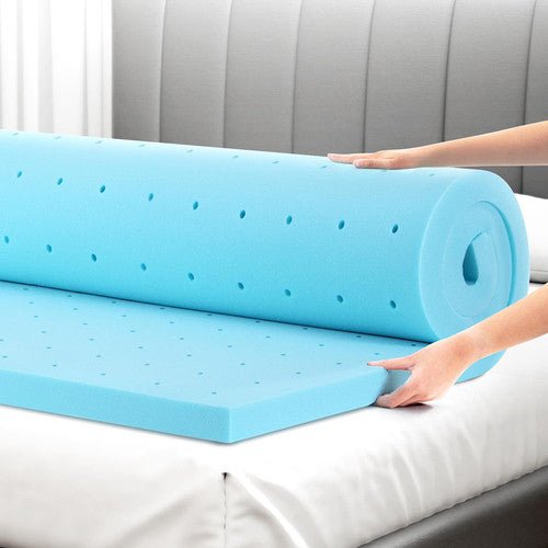 Bedding Memory Foam Mattress Topper Ventilated Cool Gel 5cm - Direct On Sale