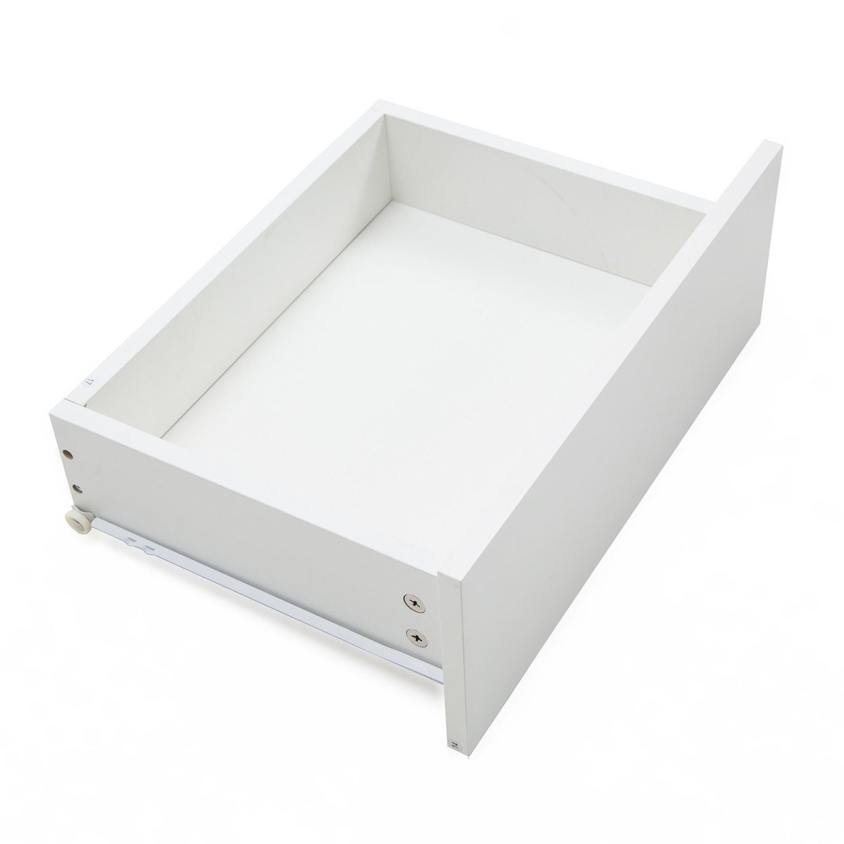 Bedside Table 2 Drawers RGB LED Bedroom Cabinet Nightstand Gloss WHITE - Direct On Sale