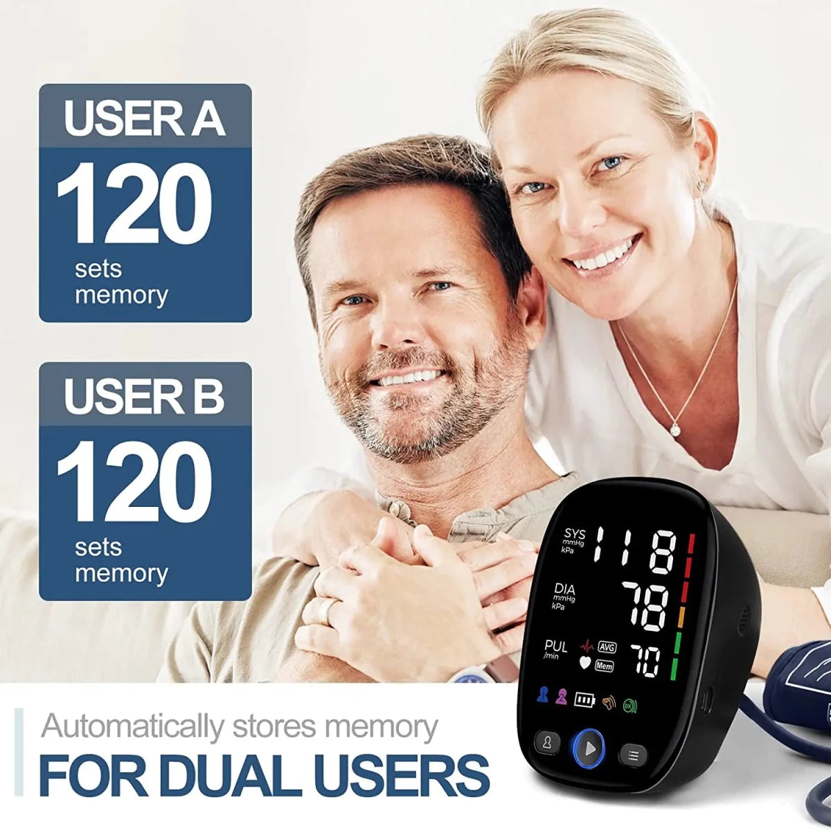 Blood Pressure Monitor Upper Arm Automatic BP with LED Display - Direct On Sale