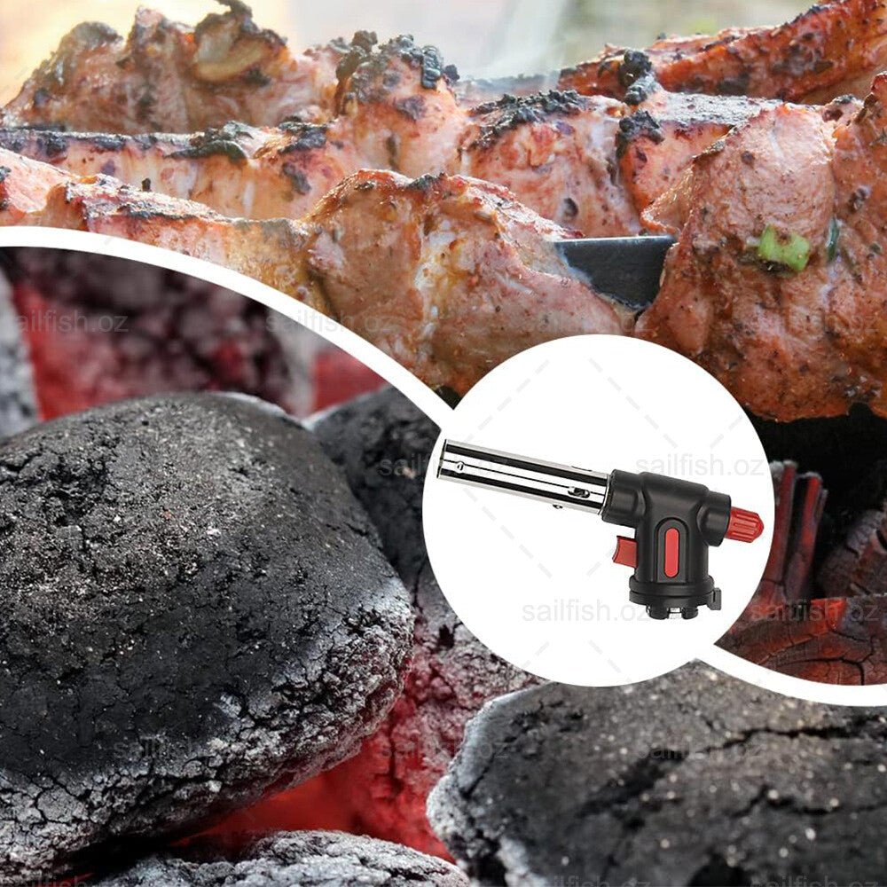 Butane Gas Torch Blow Lighter Flame Gun Burner Torch Welding BBQ Kitchen Baking - Direct On Sale