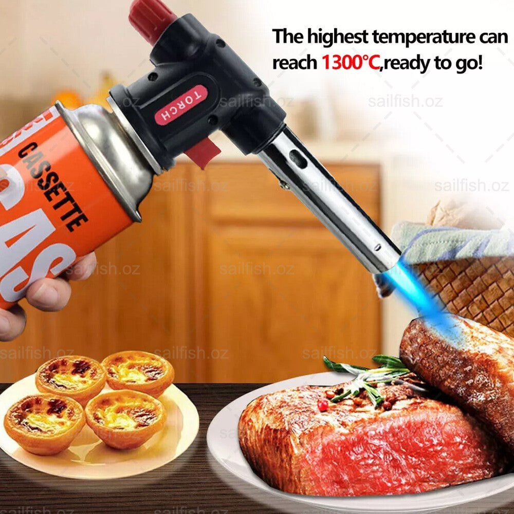 Butane Gas Torch Blow Lighter Flame Gun Burner Torch Welding BBQ Kitchen Baking - Direct On Sale