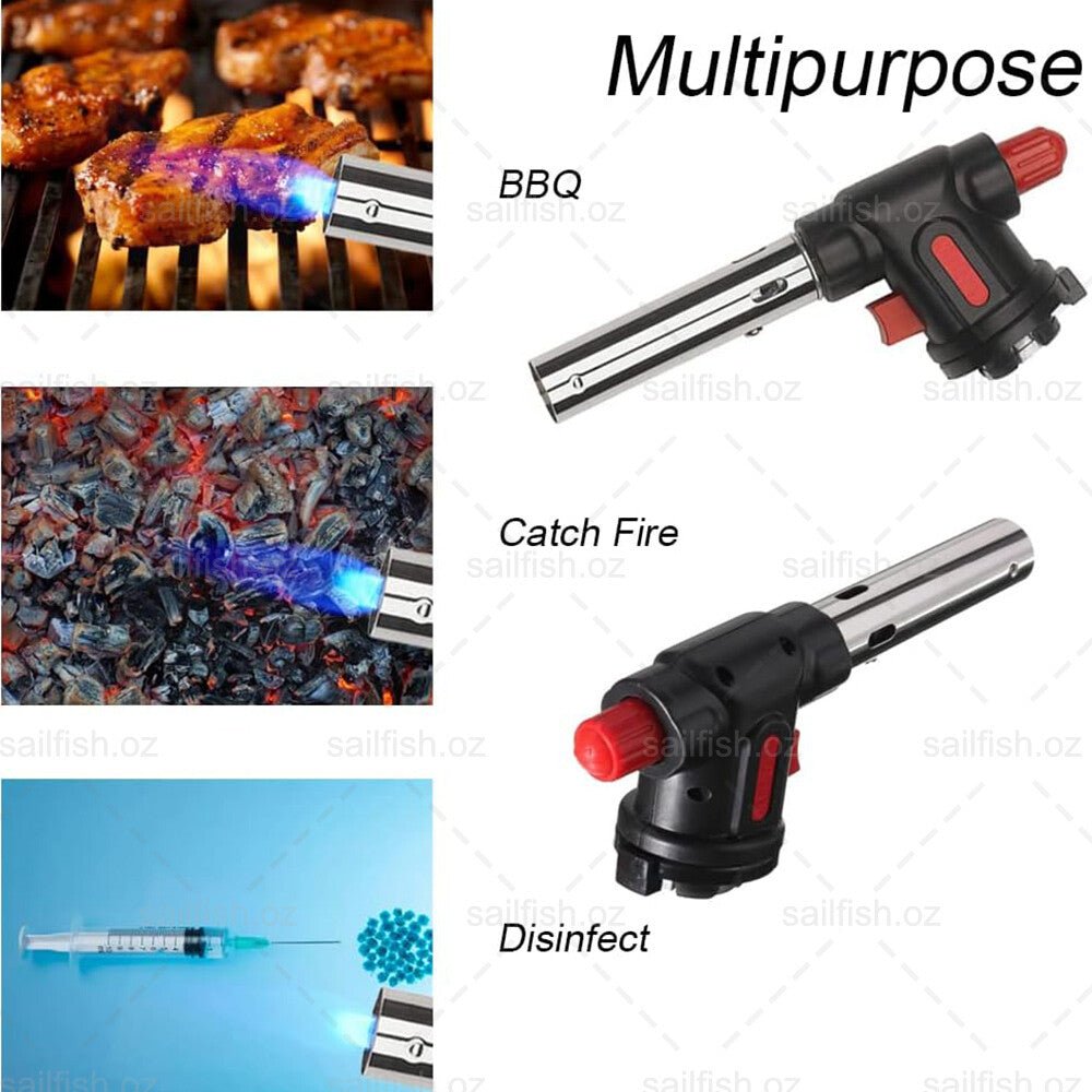 Butane Gas Torch Blow Lighter Flame Gun Burner Torch Welding BBQ Kitchen Baking - Direct On Sale