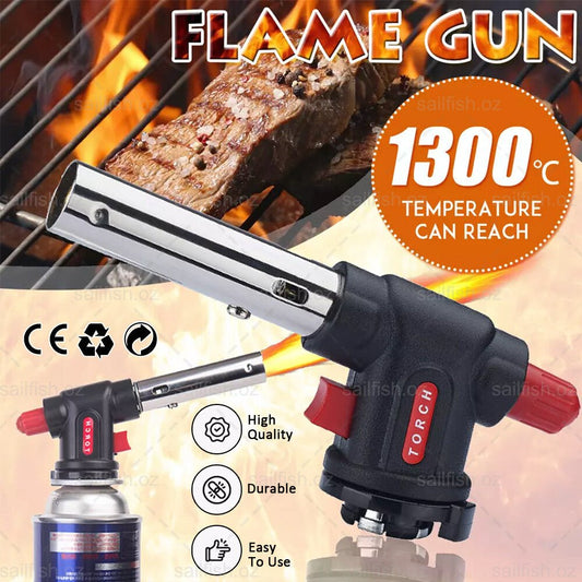 Butane Gas Torch Blow Lighter Flame Gun Burner Torch Welding BBQ Kitchen Baking - Direct On Sale