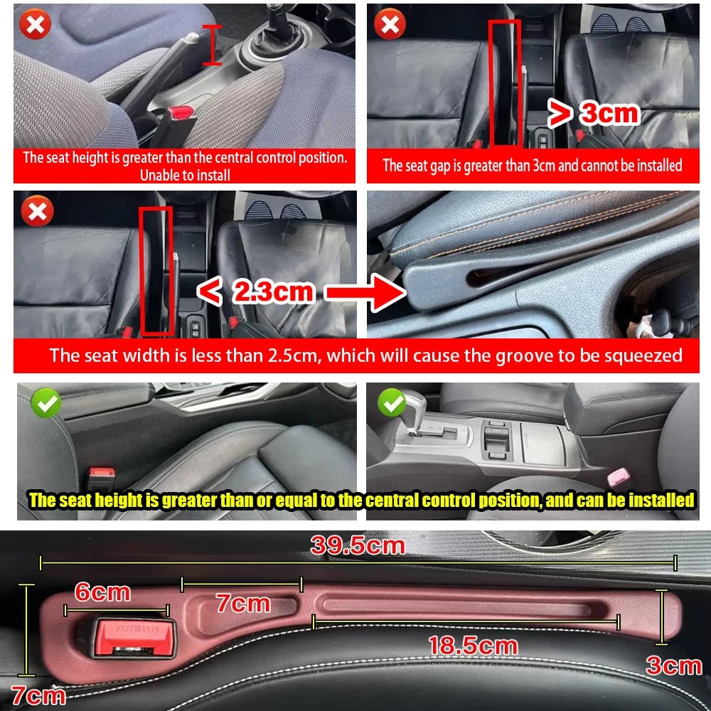 Car Seat Gap Filler Side Seam Plug Strip Leak - Proof Storage Solution - Direct On Sale