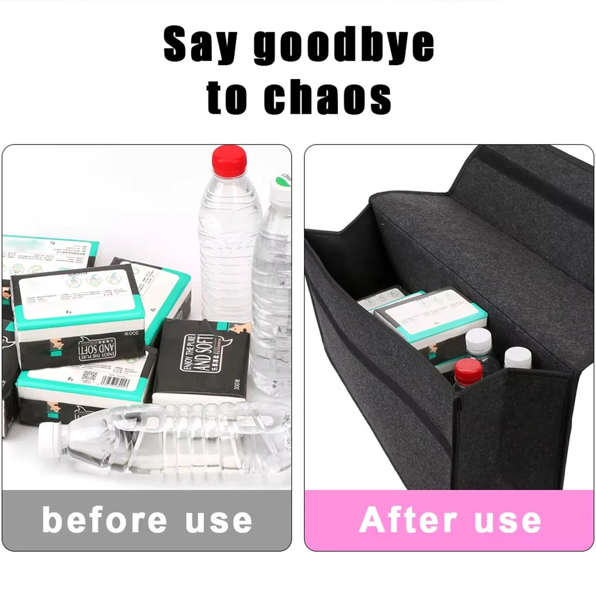 Car Trunk Storage Organiser – Dark Gray, Thickened & Foldable - Direct On Sale