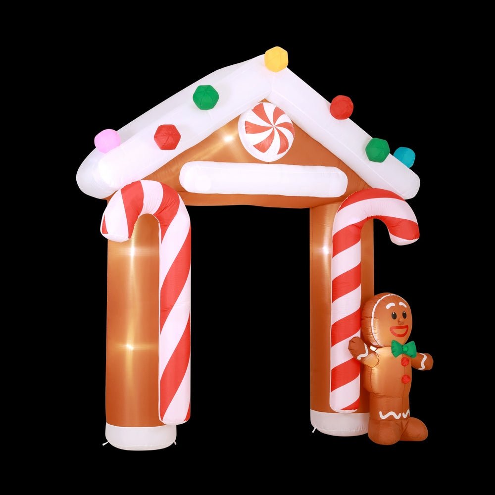 Christmas Inflatable Archwary Ginger 2.8M Illuminated Decorations - Direct On Sale