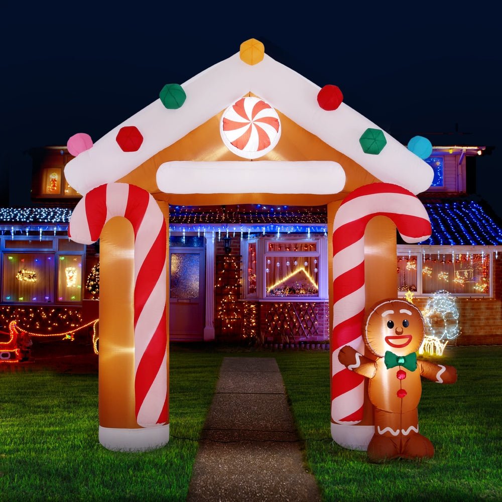 Christmas Inflatable Archwary Ginger 2.8M Illuminated Decorations - Direct On Sale