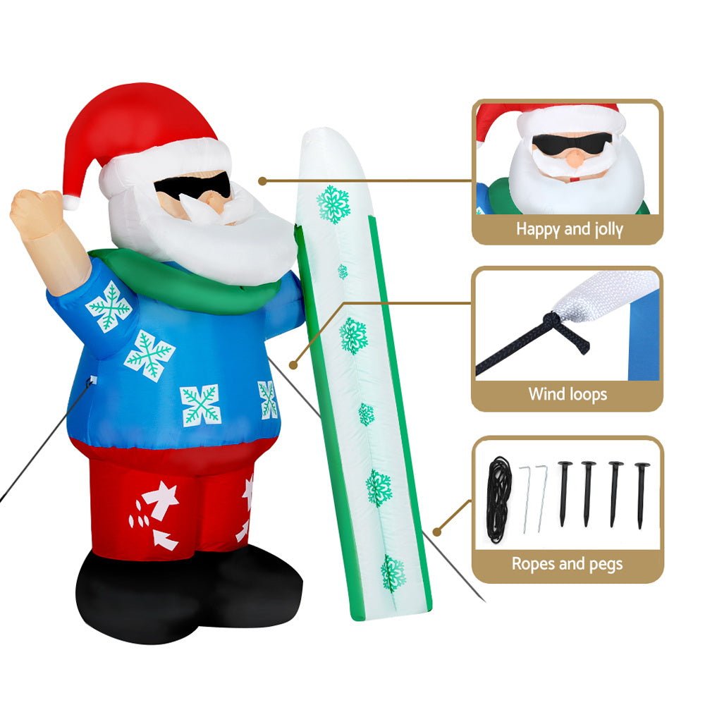 Christmas Inflatable Santa 1.6M Illuminated Decorations - Direct On Sale