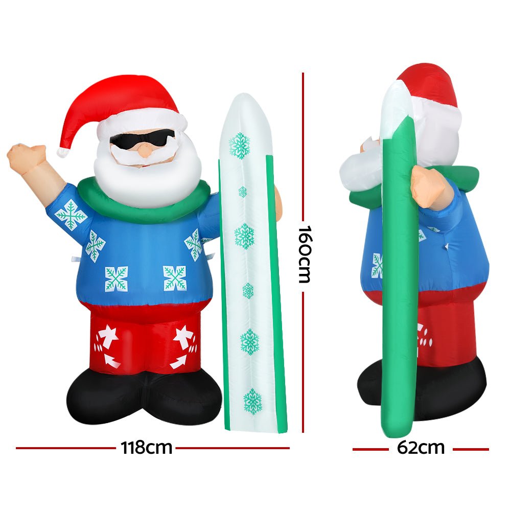 Christmas Inflatable Santa 1.6M Illuminated Decorations - Direct On Sale
