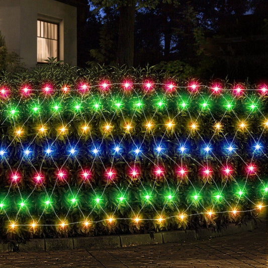 Christmas Lights 5Mx3M Net String Light 600 LED Colourful Beads - Direct On Sale