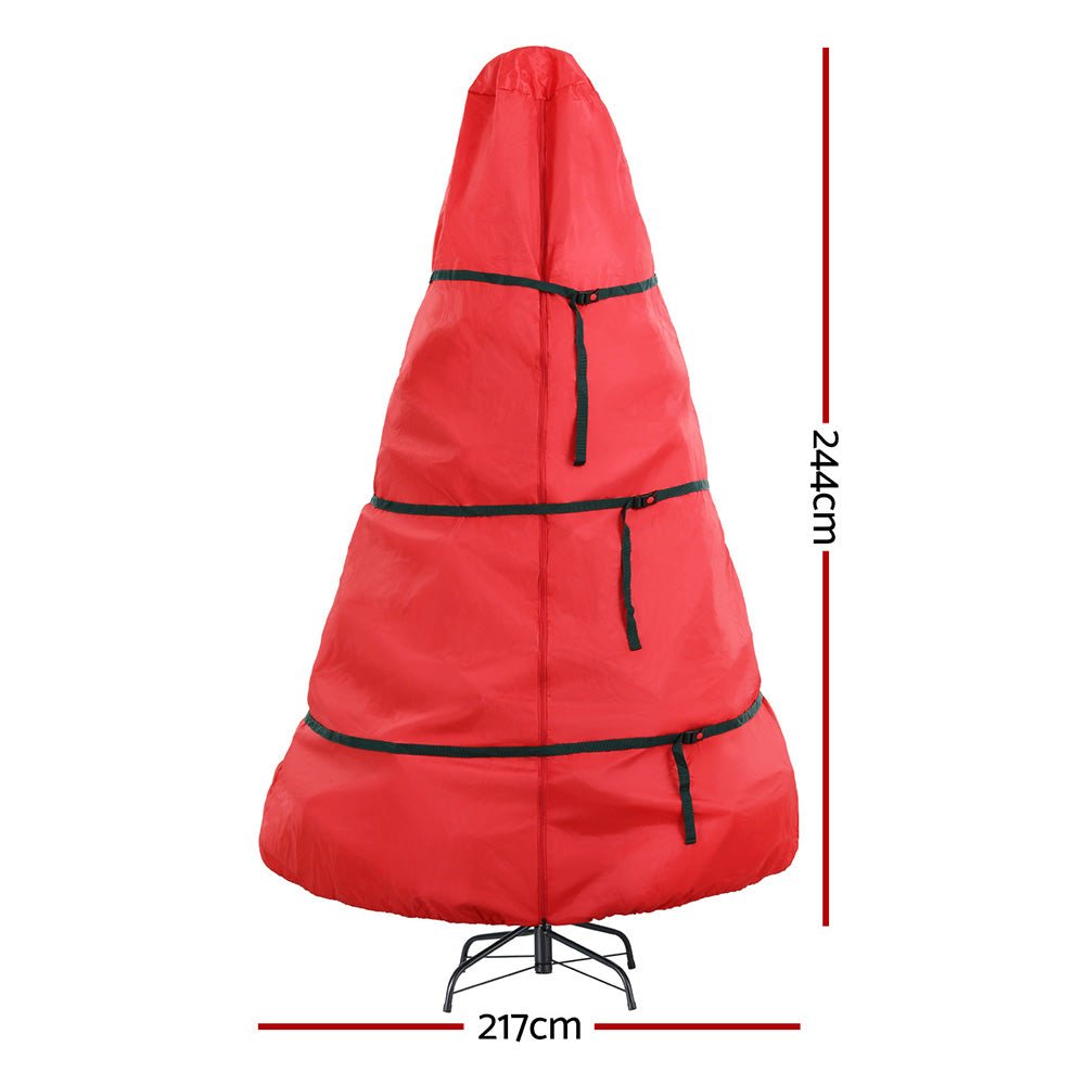 Oxford fabric tree bag holding an artificial tree