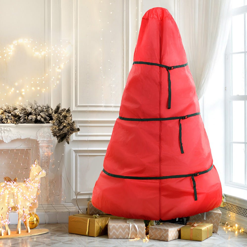 Red Christmas tree storage bag for 8ft trees