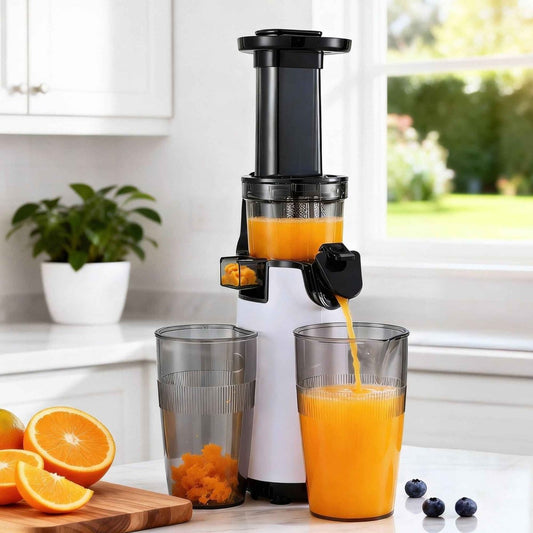 Cold Press Slow Juicer Fruit Juice Extractor 130W White - Direct On Sale