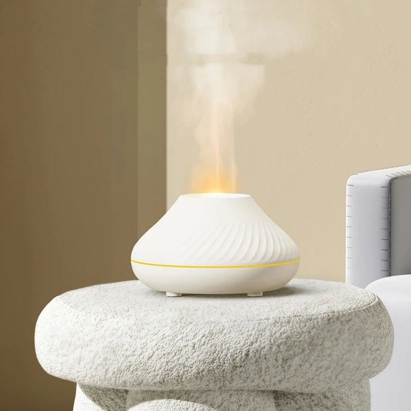 Color Flame Volcanic Aroma Diffuser Essential Oil Lamp - Direct On Sale