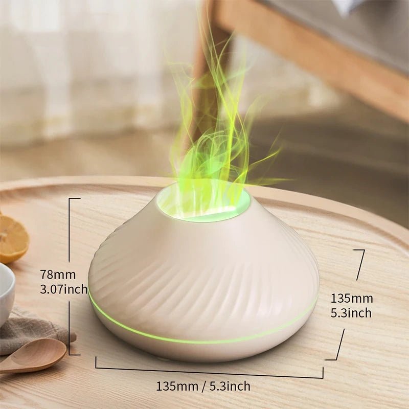 Color Flame Volcanic Aroma Diffuser Essential Oil Lamp - Direct On Sale
