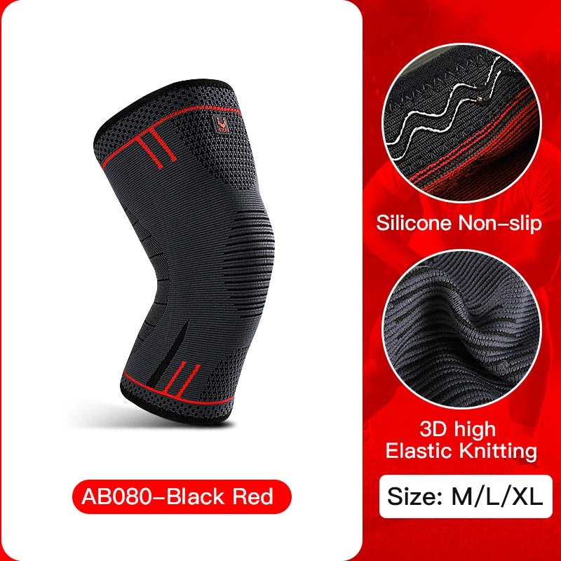 Compression Knee Support Sleeve Elastic Breathable Knee Pads Brace Springs Gym Sports Protector Basketball Volleyball Run - Direct On Sale