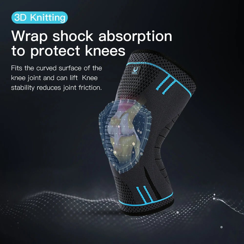 Compression Knee Support Sleeve Elastic Breathable Knee Pads Brace Springs Gym Sports Protector Basketball Volleyball Run - Direct On Sale