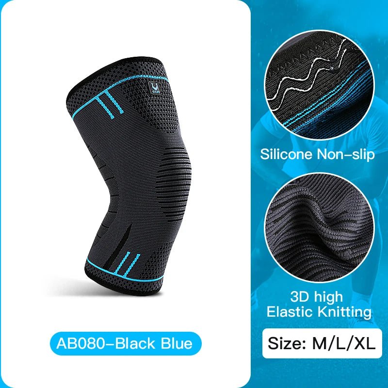 Compression Knee Support Sleeve Elastic Breathable Knee Pads Brace Springs Gym Sports Protector Basketball Volleyball Run - Direct On Sale