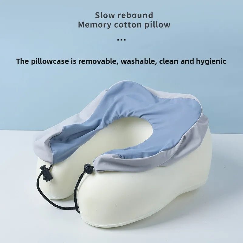 Cooling Memory Foam Neck Pillow for Travel - U - Shaped Ergonomic Travel Pillow for Adults - Direct On Sale