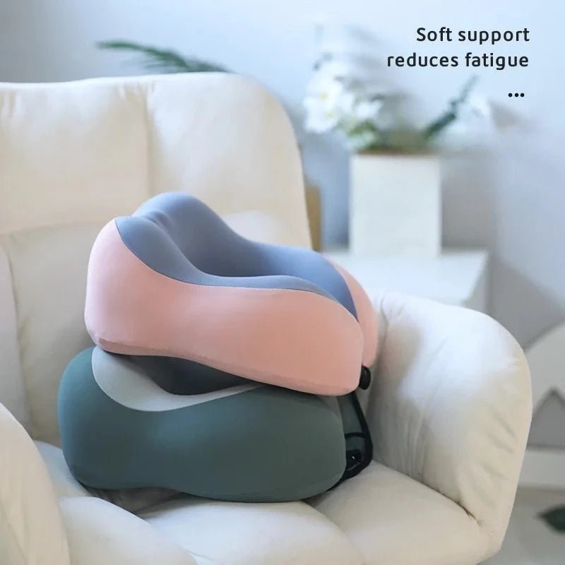 Cooling Memory Foam Neck Pillow for Travel - U - Shaped Ergonomic Travel Pillow for Adults - Direct On Sale