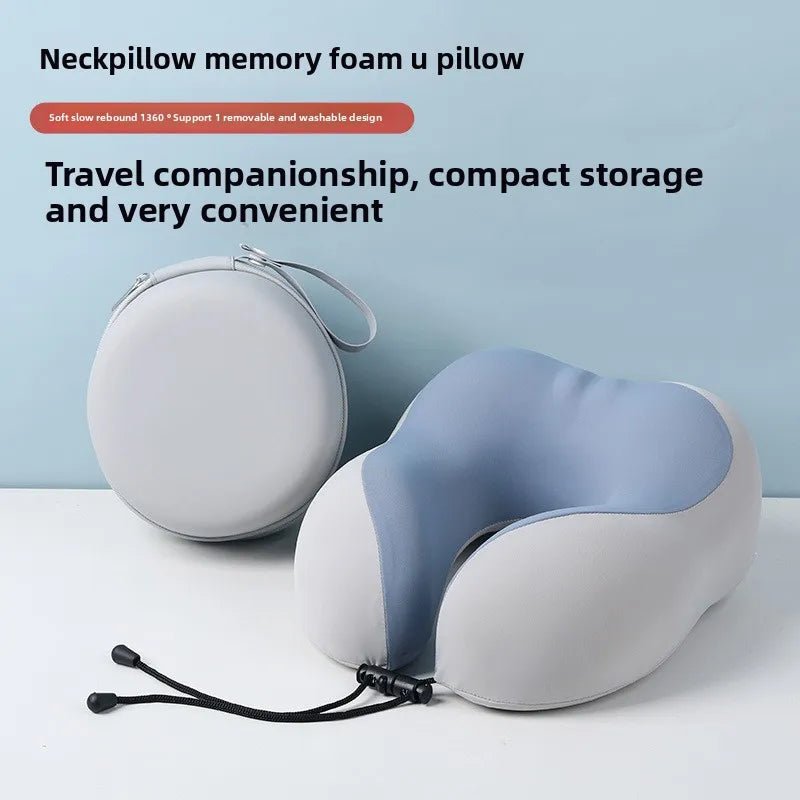 Cooling Memory Foam Neck Pillow for Travel - U - Shaped Ergonomic Travel Pillow for Adults - Direct On Sale