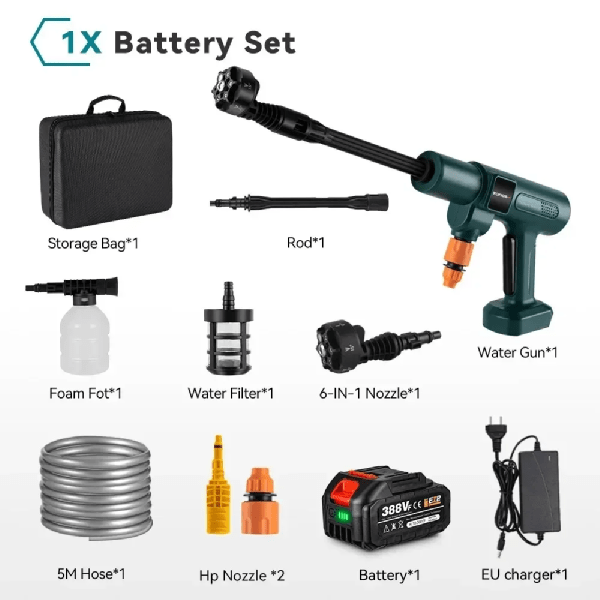 Cordless High - Pressure Washer — Portable, Brushless Motor, 200 BAR - Direct On Sale