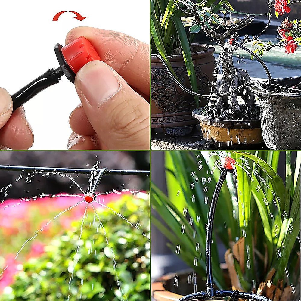DIY 50M Micro Drip Kit Hose Garden Irrigation System Plant Watering - Direct On Sale