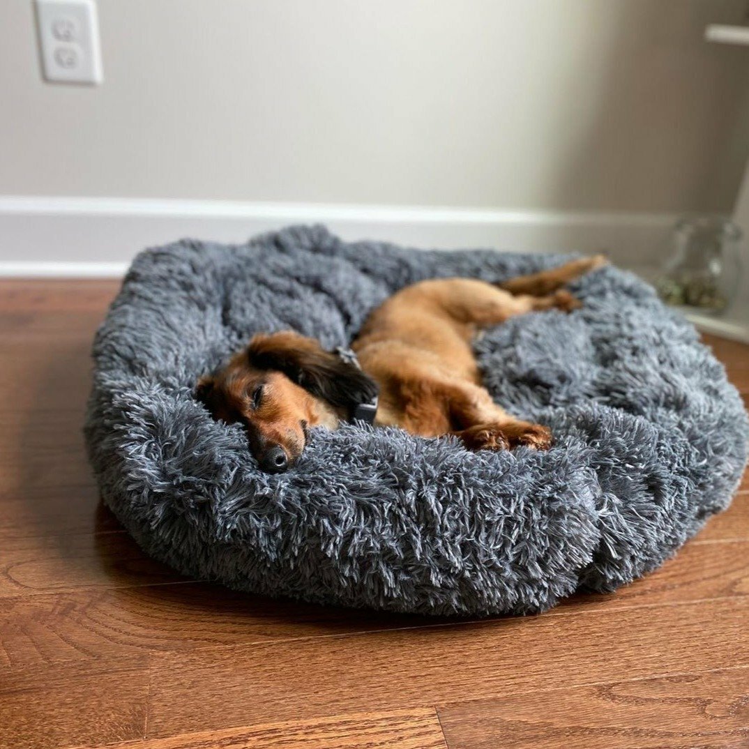 Dog Pet Cat Calming Bed Beds Large Mat Comfy Puppy Fluffy Donut Cushion Plush - Direct On Sale