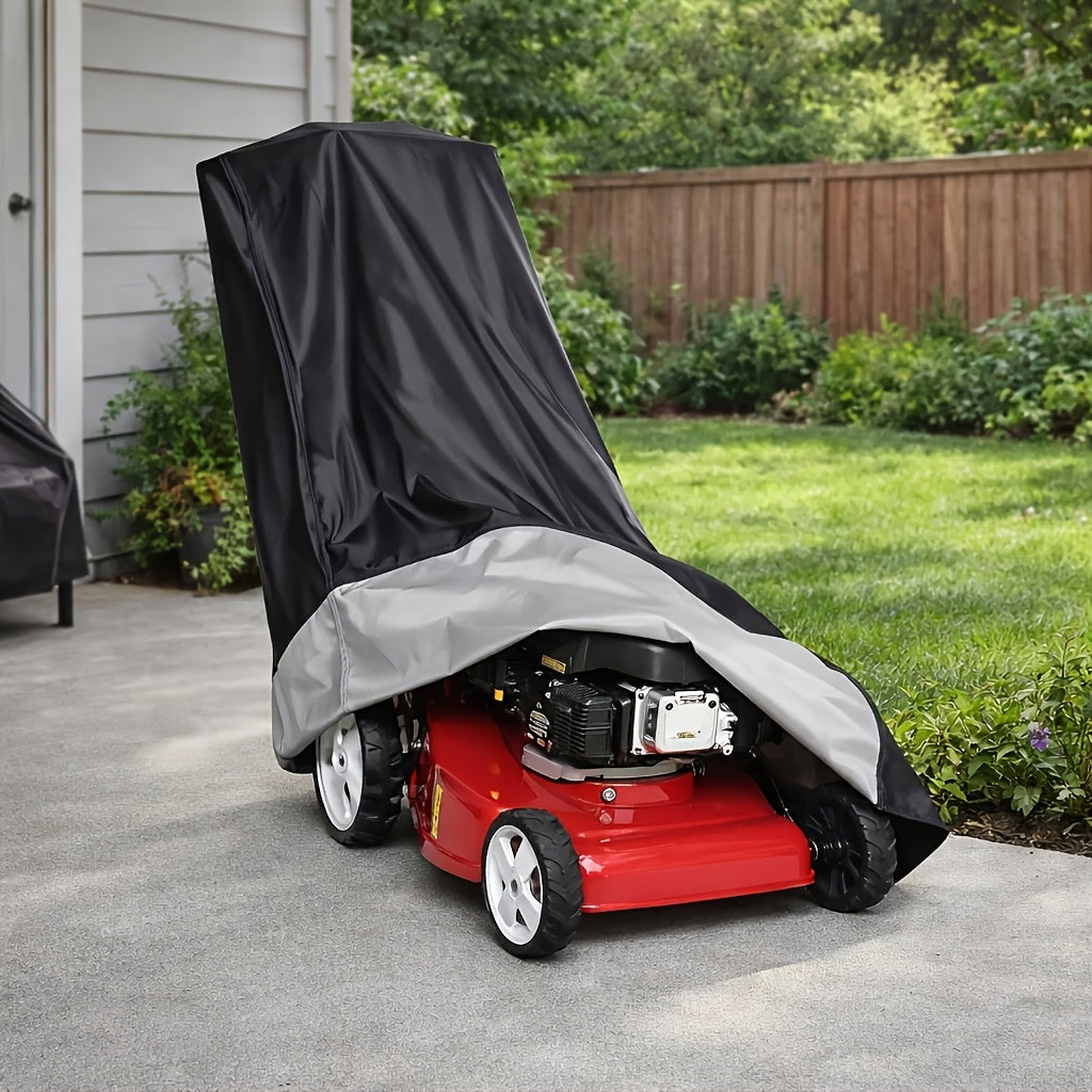 Lawn mower cover protecting a mower from rain and dust