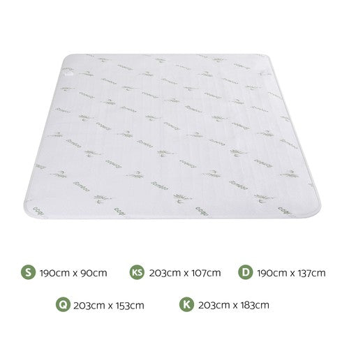 Bamboo Electric Blanket Bamboo Fabric Fitted Heated Pad Underlay ALL SIZE