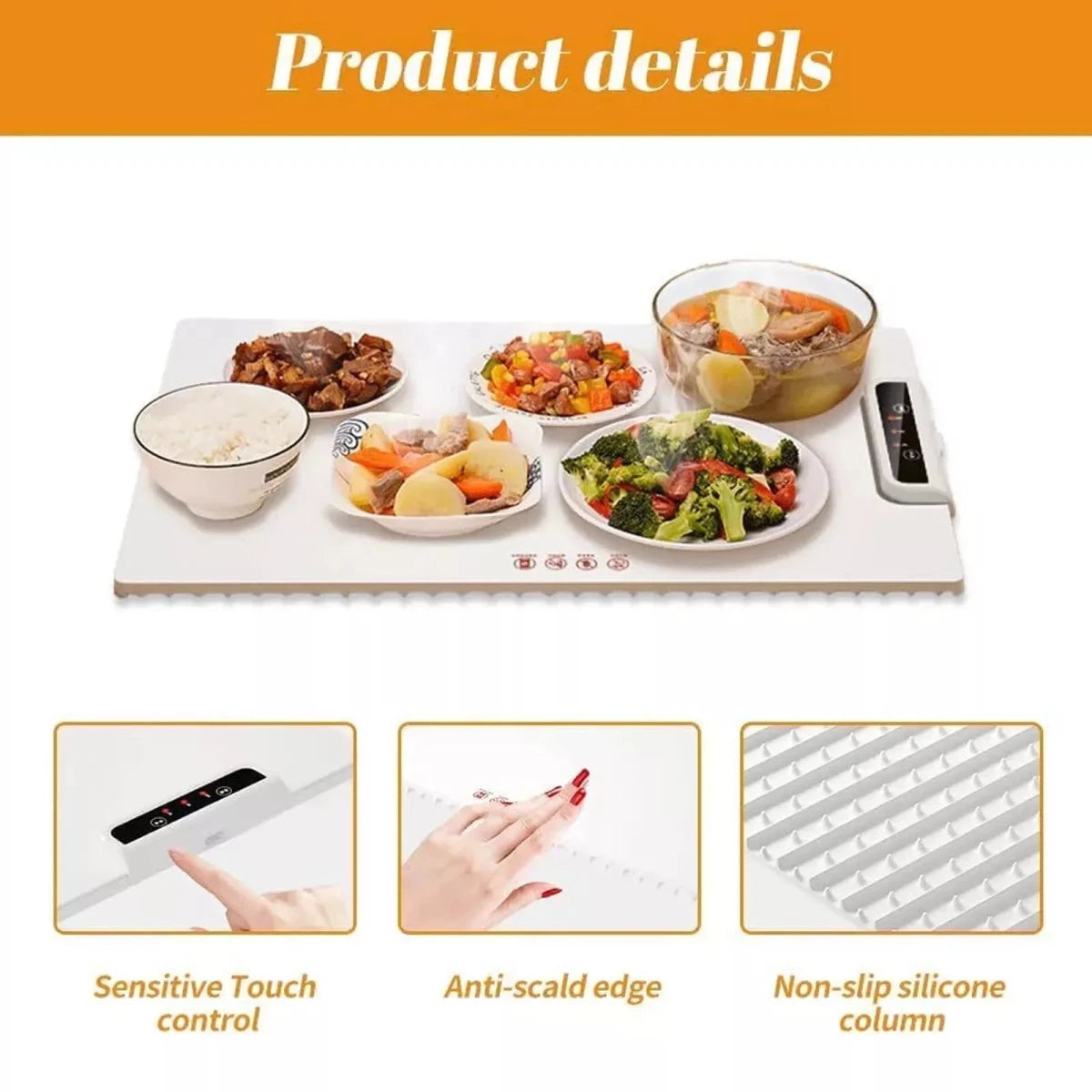 Electric Server Warming Tray,Food Warmer for Parties, Ultra Slim Warming Tray - Direct On Sale