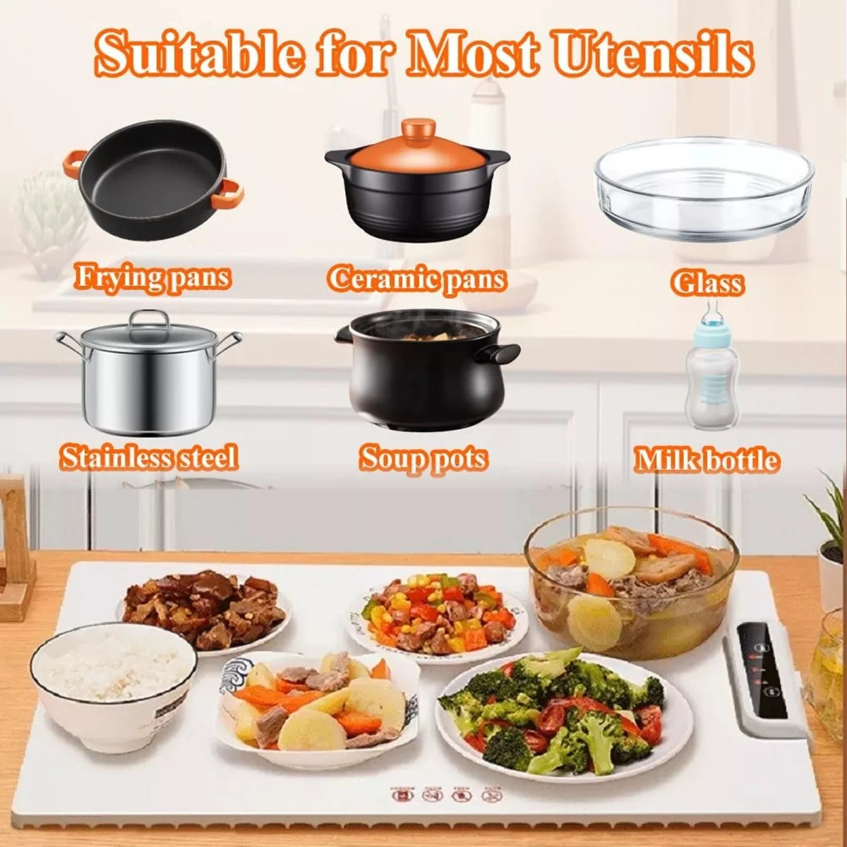 Electric Server Warming Tray,Food Warmer for Parties, Ultra Slim Warming Tray - Direct On Sale