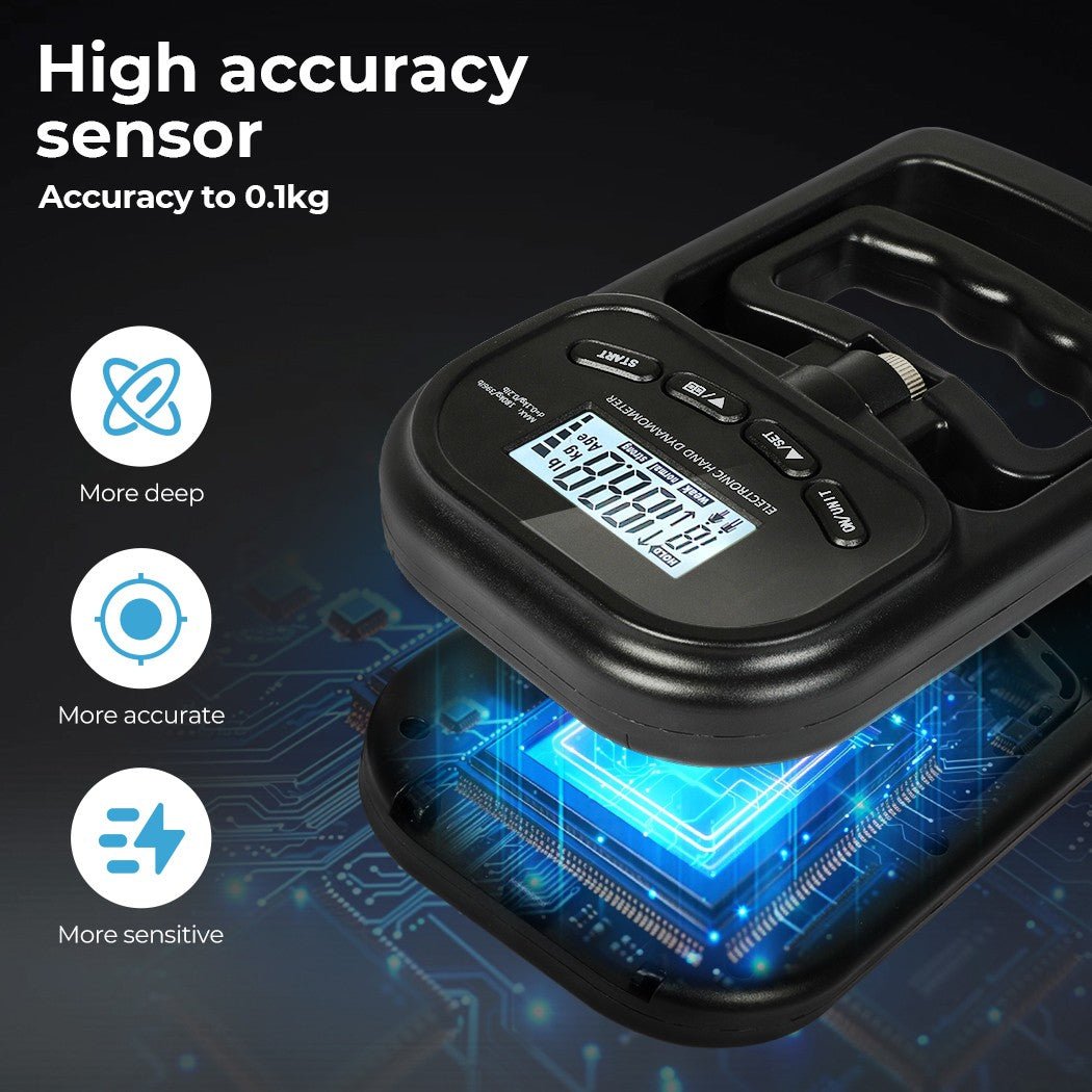 Electronic Hand Dynamometer Grip Strength Tester Trainer 180kg Home Use - Direct On Sale