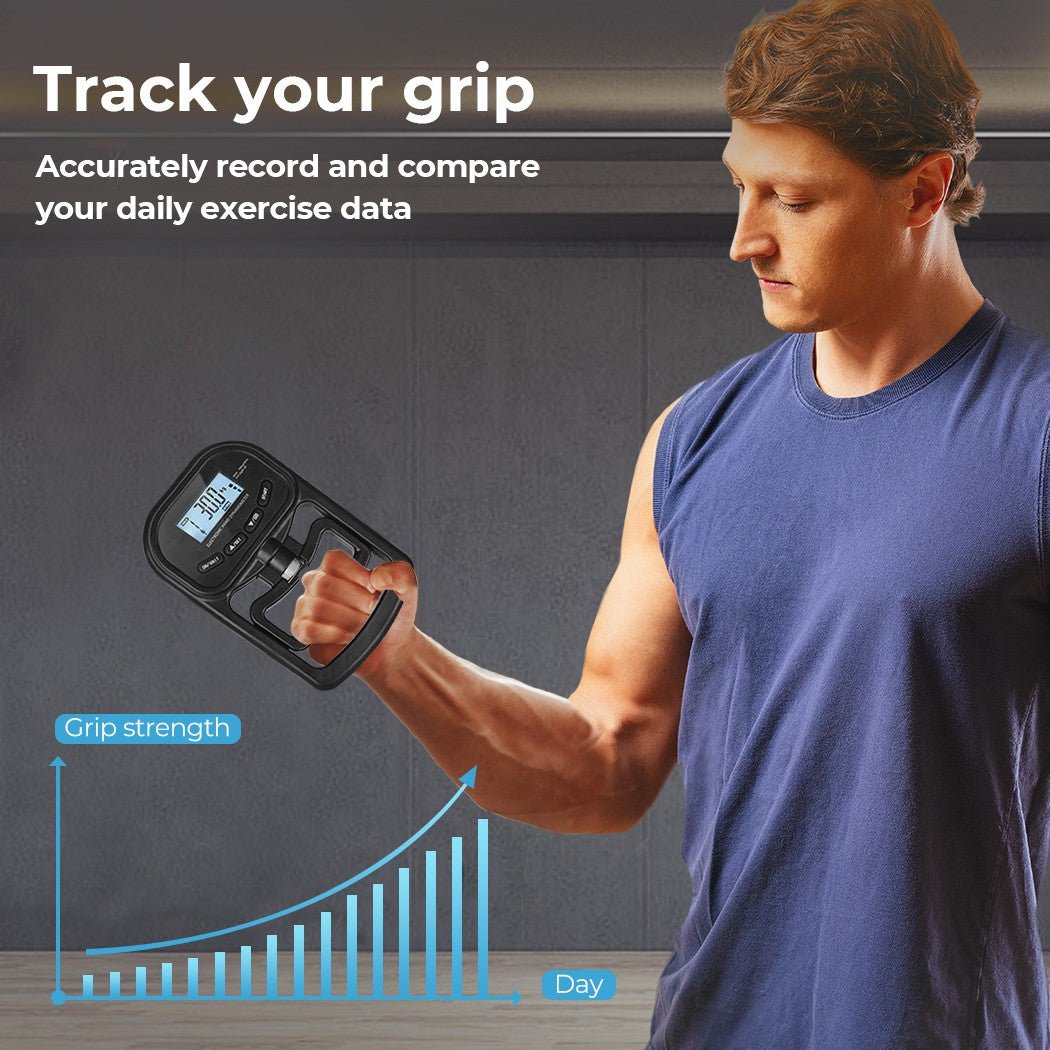 Electronic Hand Dynamometer Grip Strength Tester Trainer 180kg Home Use - Direct On Sale