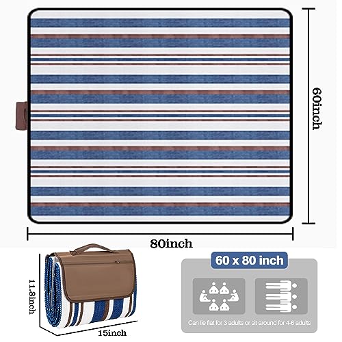 Extra Large Waterproof Picnic Blanket 2m x 1.5m – Foldable, 3 - Layer Mat with Carry Bag - Direct On Sale
