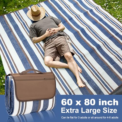 Extra Large Waterproof Picnic Blanket 2m x 1.5m – Foldable, 3 - Layer Mat with Carry Bag - Direct On Sale