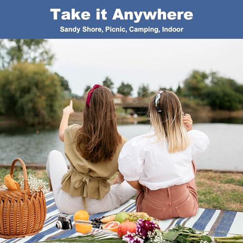 Extra Large Waterproof Picnic Blanket 2m x 1.5m – Foldable, 3 - Layer Mat with Carry Bag - Direct On Sale