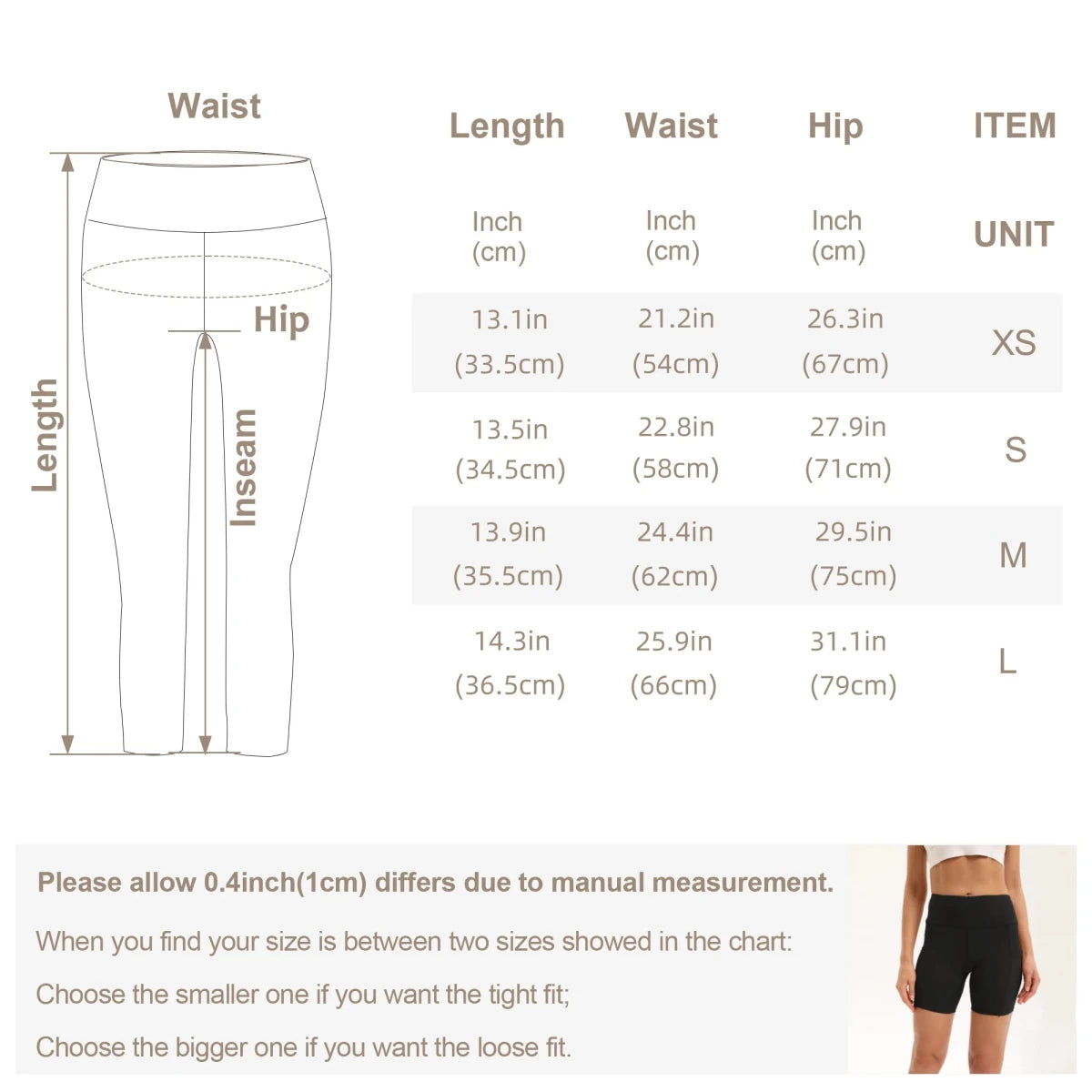 F78 Women Yoga Legging Short High Waist With Side Pockets - Direct On Sale