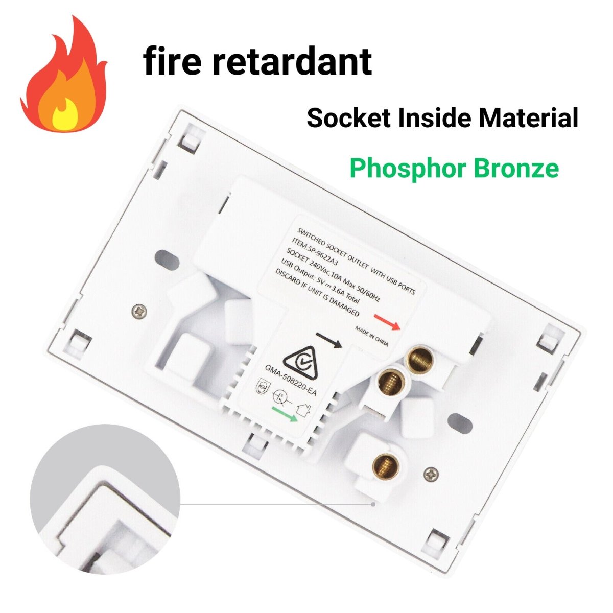 Fast Charge 10 amp Double Power Point Wall Outlet USB & Type - C GPO Supply Socket - Direct On Sale