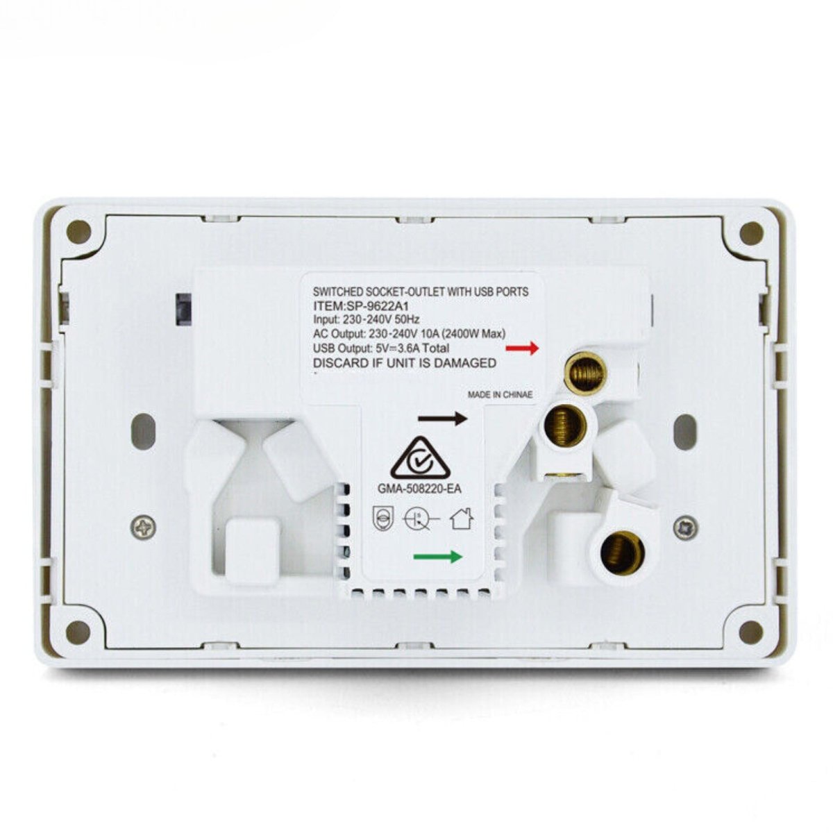 Fast Charge 10 amp Double Power Point Wall Outlet USB & Type - C GPO Supply Socket - Direct On Sale