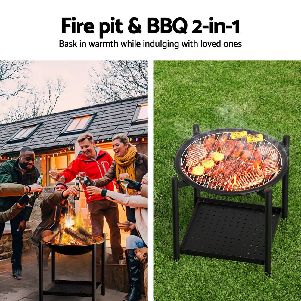 Fire Pit BBQ Grill 2 - in - 1 Outdoor - Direct On Sale