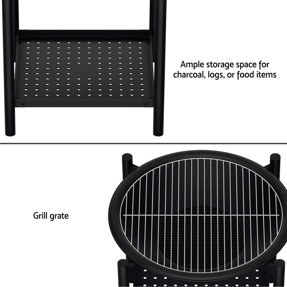 Fire Pit BBQ Grill 2 - in - 1 Outdoor - Direct On Sale