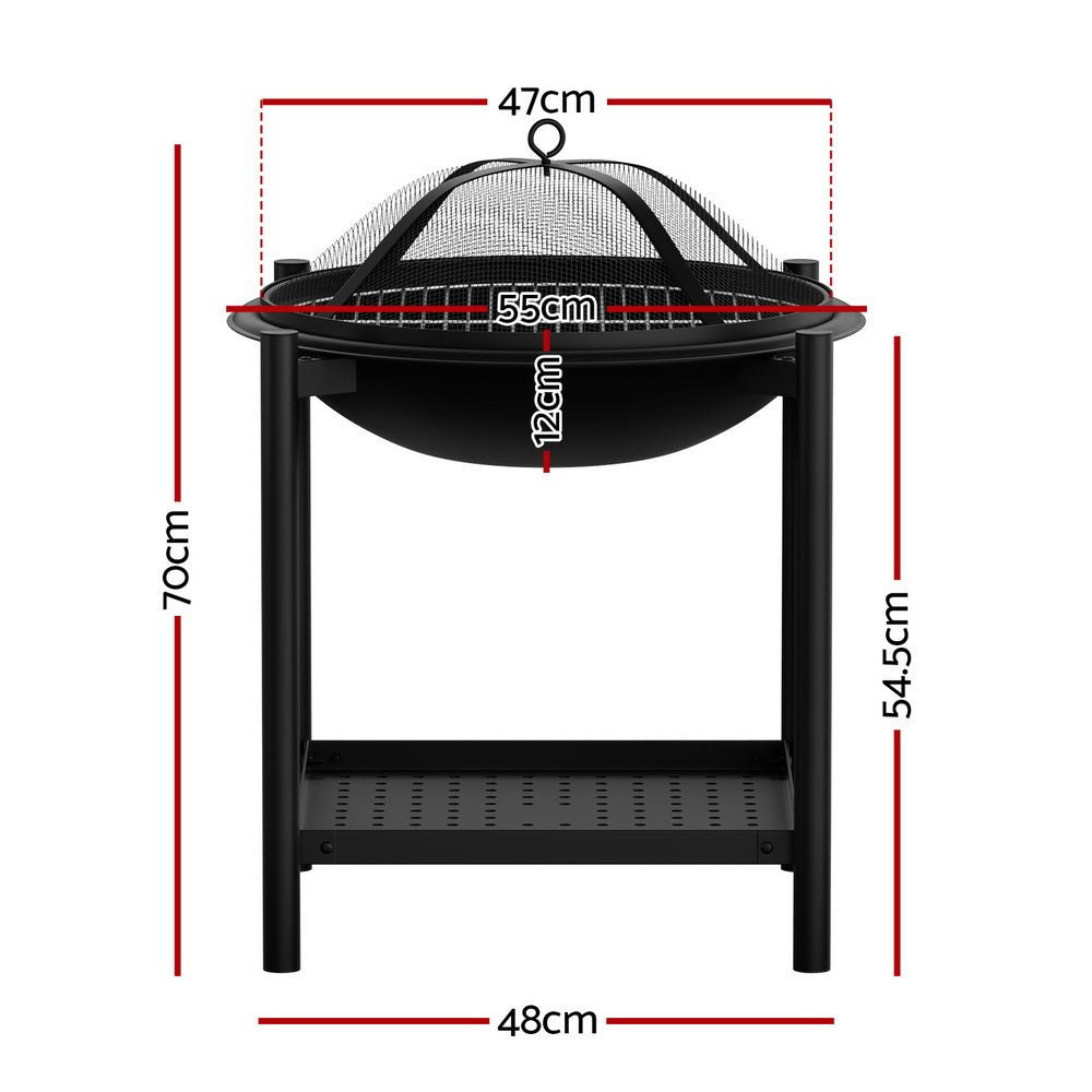 Fire Pit BBQ Grill 2 - in - 1 Outdoor - Direct On Sale
