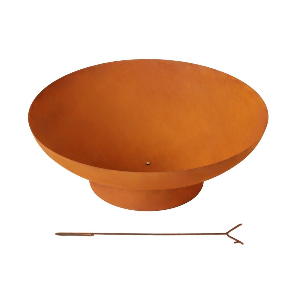 Fire Pit Iron Bowl 80cm Outdoor Patio Fireplace - Direct On Sale