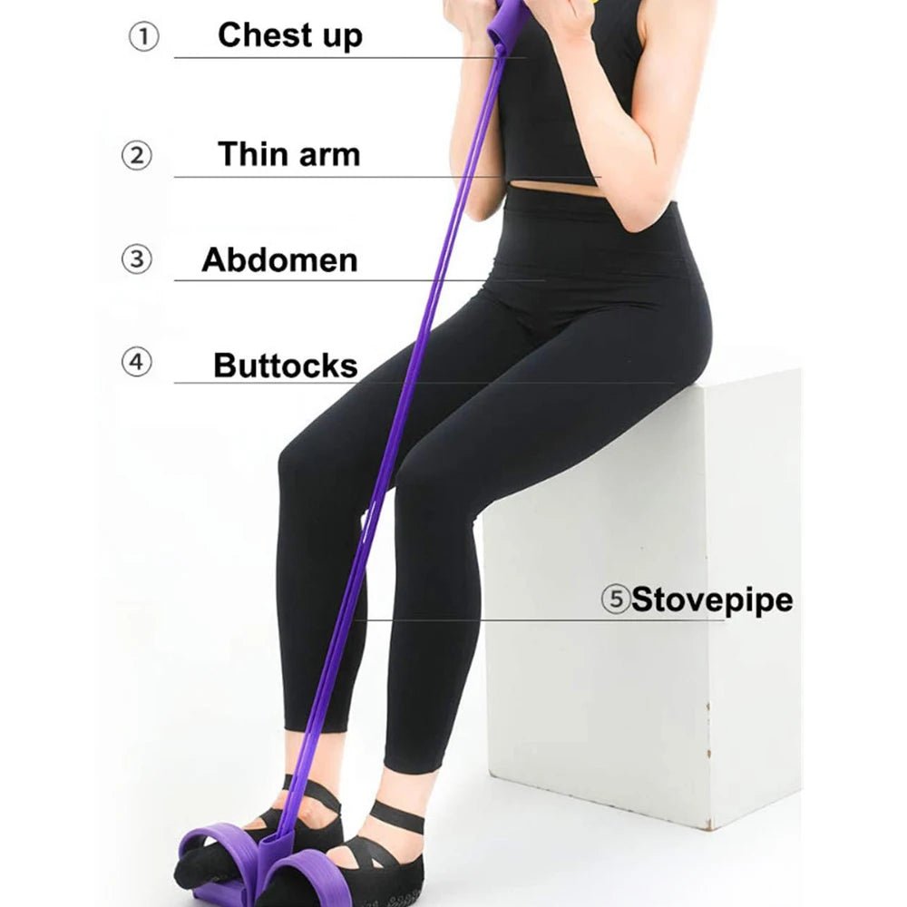 Fitness Gum 4 Tube Resistance Band - Direct On Sale
