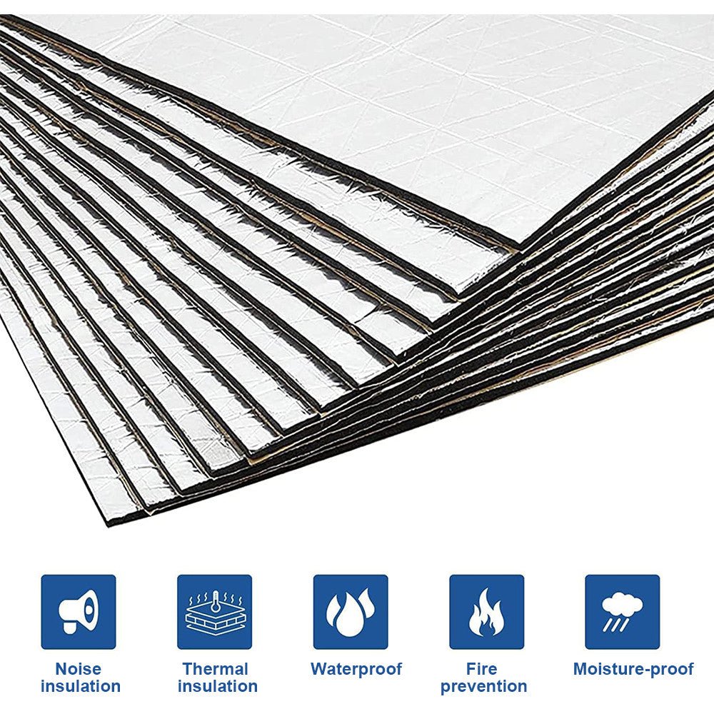 Garage Door Insulation Panels 10mm Aluminium Foil Heat & Sound Insulation Mat Kit - Direct On Sale