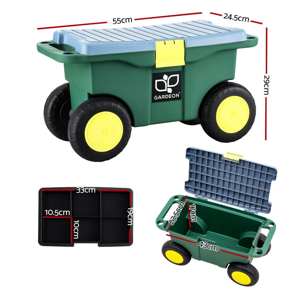 Garden Tool Storage Cart 3 - In - 1 Green - Direct On Sale