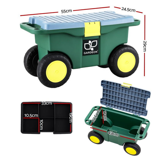 Garden Tool Storage Cart 3 - In - 1 Green - Direct On Sale