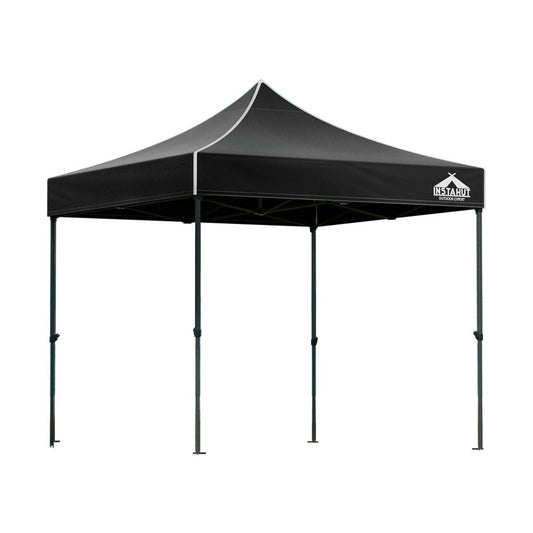 Gazebo Pop Up Marquee 3mx3m Folding 500D Wedding Tent Base Pod Black - Direct On Sale